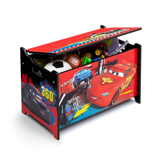 En bois coffre au trésor pour jouets Voitures 2