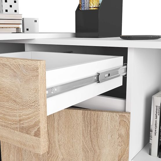 ENSEMBLE CLP B-17 COMMODE + BUREAU PK BLANC / SONOMA