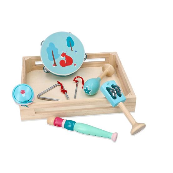 Ensemble d'instruments de musique avec un écureuil