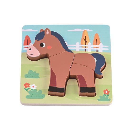 Ensemble de 4 puzzles en bois Ferme