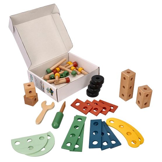 Ensemble de construction en bois de 40 pièces