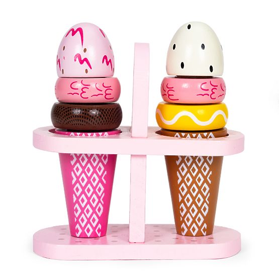 Ensemble de glaces en bois avec velcro pour enfants 9 pièces ECOTOYS