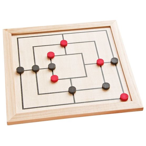 Ensemble de jeux dans une boîte en bois