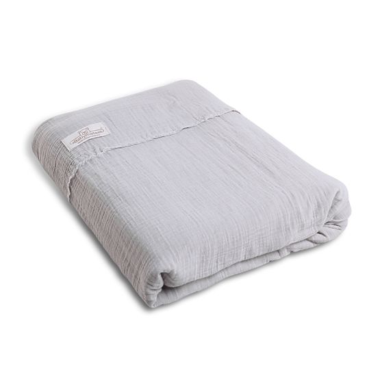 Ensemble de literie en mousseline 3 pièces Heavens - Gris clair