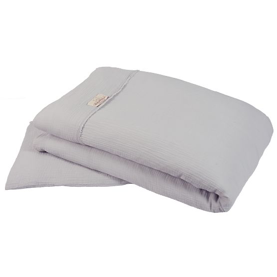 Ensemble de literie en mousseline 3 pièces Heavens - Gris clair