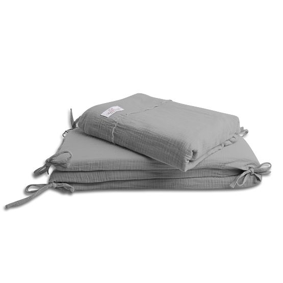 Ensemble de literie en mousseline 3 pièces Heavens - Gris