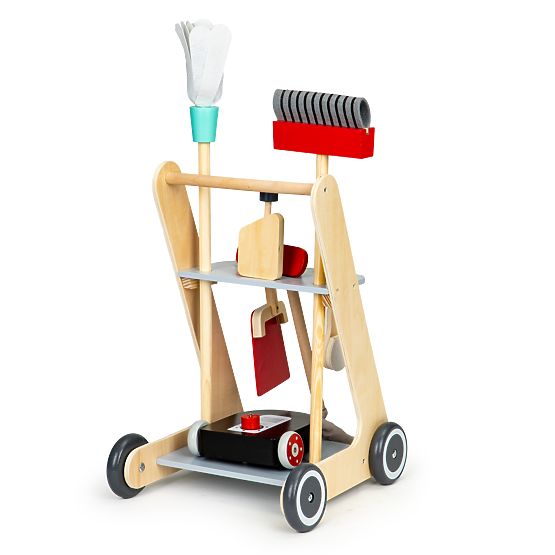Ensemble de nettoyage en bois chariot XXL aspirateur ECOTOYS