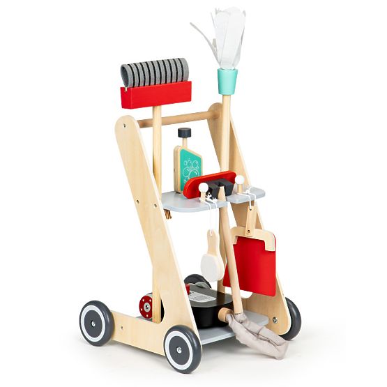 Ensemble de nettoyage en bois chariot XXL aspirateur ECOTOYS