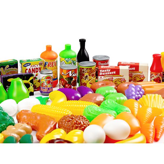 Ensemble de nourriture légumes fruits pour cuisine 120 pièces
