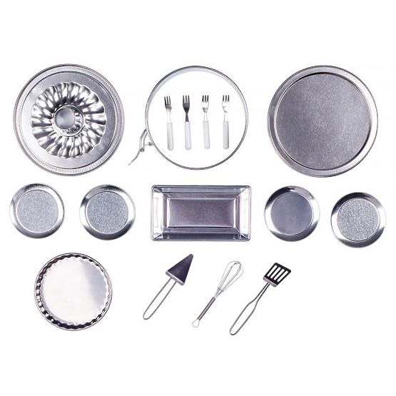Ensemble de pâtisserie avec moules en inox
