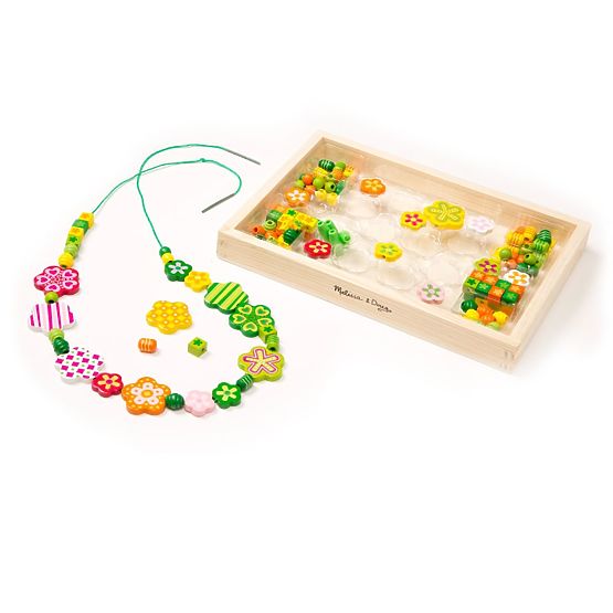 Ensemble de perles vertes Fleurs