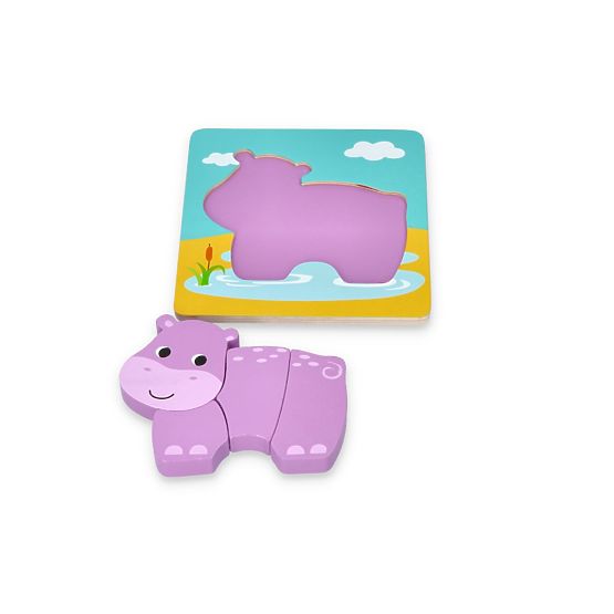 Ensemble de quatre puzzles avec des animaux