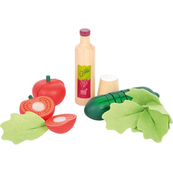 Ensemble de salade avec légumes à découper Fresh