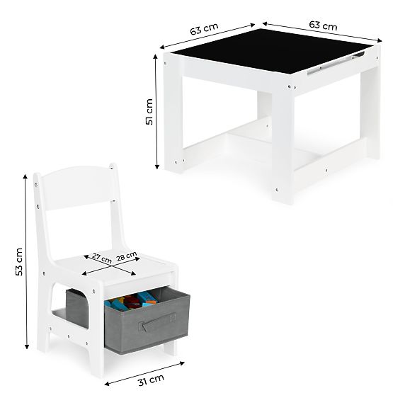 Ensemble de table et chaises en bois pour enfants ECOTOYS