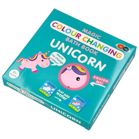 Ensemble livre changeant de couleur avec jouet - Licorne