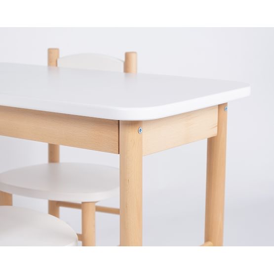 Ensemble table et chaise Simple - blanc