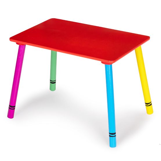 Ensemble table et chaises - couleurs de l'arc-en-ciel