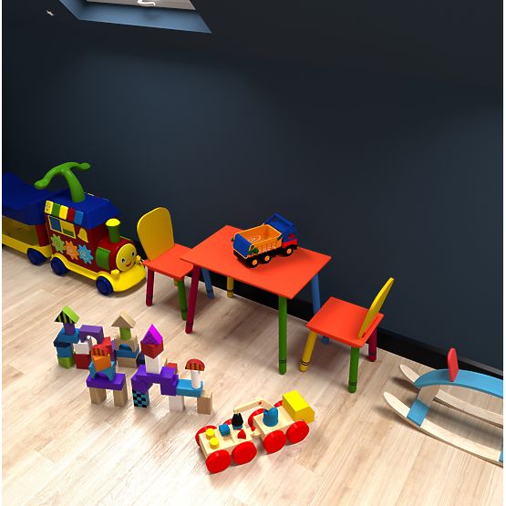 Ensemble table et chaises - couleurs de l'arc-en-ciel