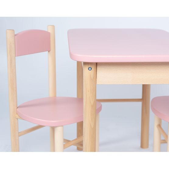 Ensemble table et chaises OURBABY dusty pink