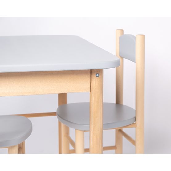 Ensemble table et chaises Simple - gris