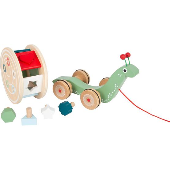 Escargot avec boîte de tri sur corde Montessori