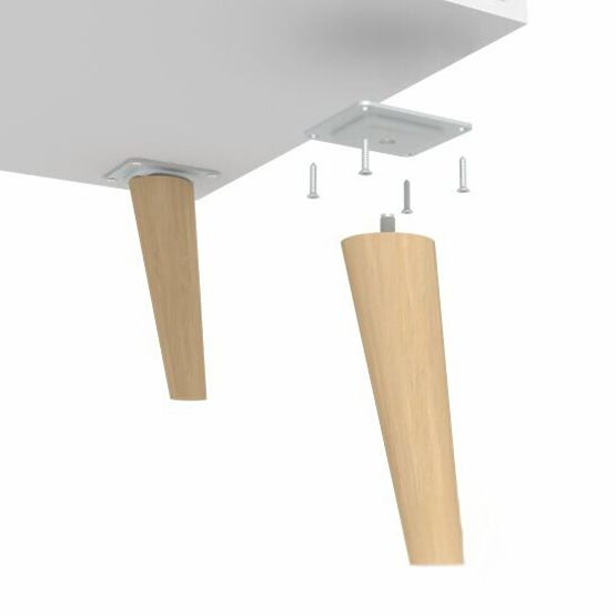 Étagère armoire Fondi blanche, style scandinave