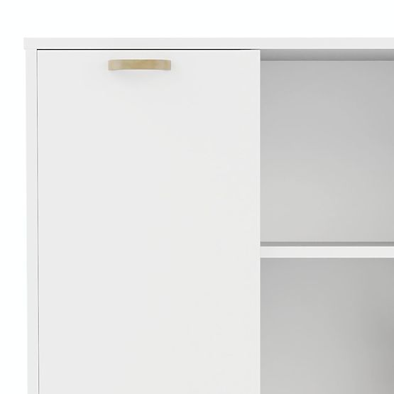 Étagère armoire Fondi blanche, style scandinave