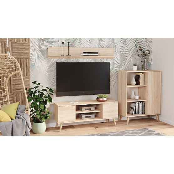 Étagère armoire Fondi chêne sonoma, style scandinave