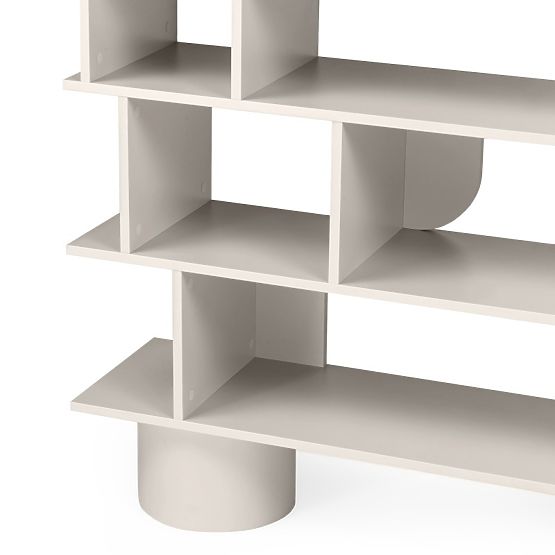 Étagère basse Rangali, cachemire, arrondie