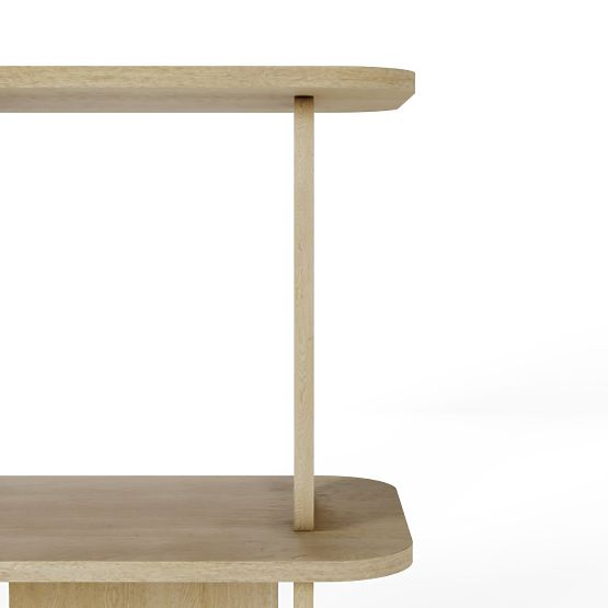 Étagère basse Tulumo, arrondie, Chêne Cremona Torro