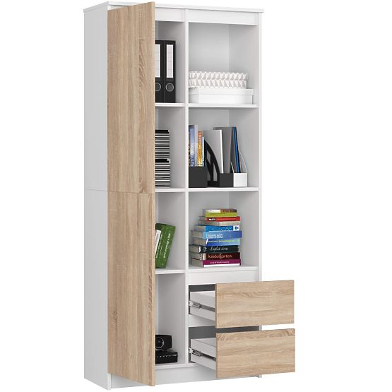 ÉTAGÈRE DE BUREAU R 80 cm CLP R11 PK BLANC / SONOMA