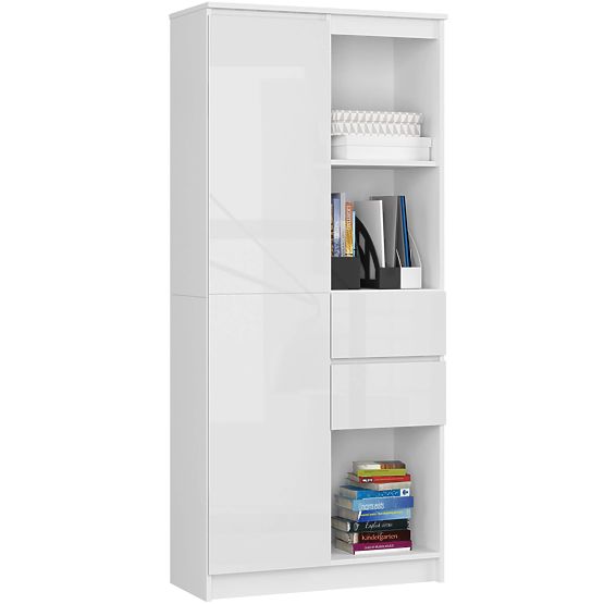 ÉTAGÈRE DE BUREAU R 80 cm CLP R15 PK BLANC / BLANC BRILLANT