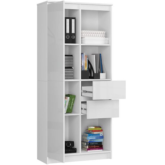 ÉTAGÈRE DE BUREAU R 80 cm CLP R15 PK BLANC / BLANC BRILLANT