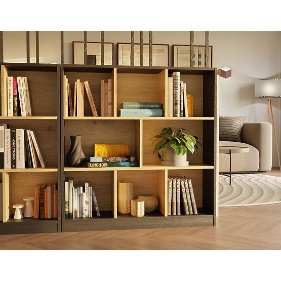 Étagère Fiesta 8P ANTHRACITE CHÊNE ARTISAN