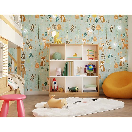 Étagère Fiesta 8P CHÊNE ARTISAN / BLANC