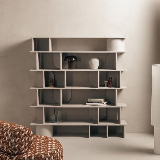 Étagère haute Rangali, cachemire, arrondie