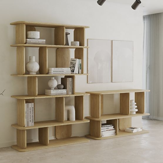 Étagère haute Tulumo, arrondie, Chêne Cremona Torro