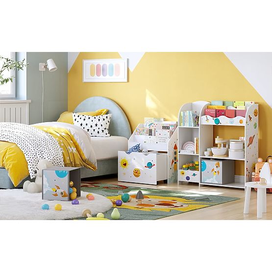 Étagère à jouets armoire pour enfants 5 étagères 2 boîtes de rangement compartiments pour livres