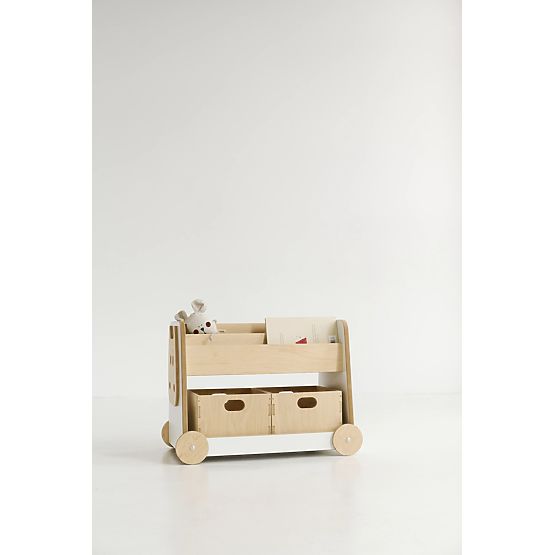 Étagère à jouets avec roulettes