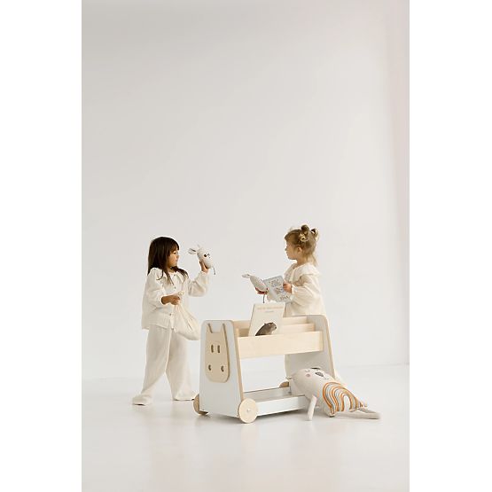 Étagère à jouets avec roulettes