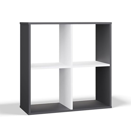 Étagère Malax 2x2 ANTHRACITE BLANC