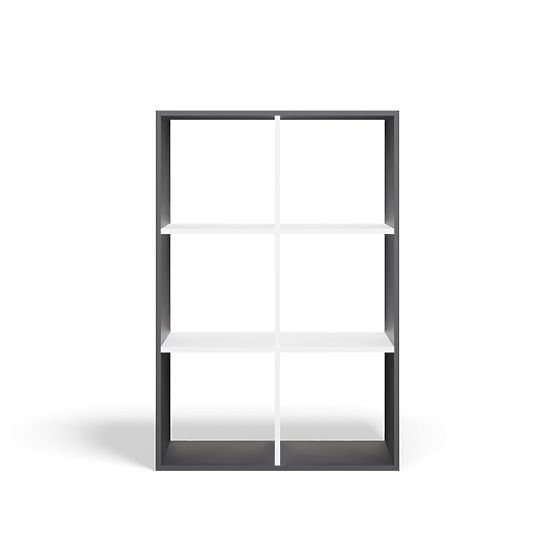 Étagère Malax 2X3 ANTHRACITE BLANC
