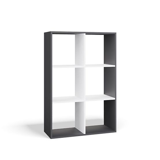 Étagère Malax 2X3 ANTHRACITE BLANC