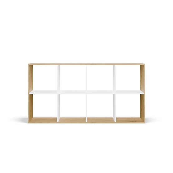 Étagère Malax 2X4 Chêne Artisan Blanc