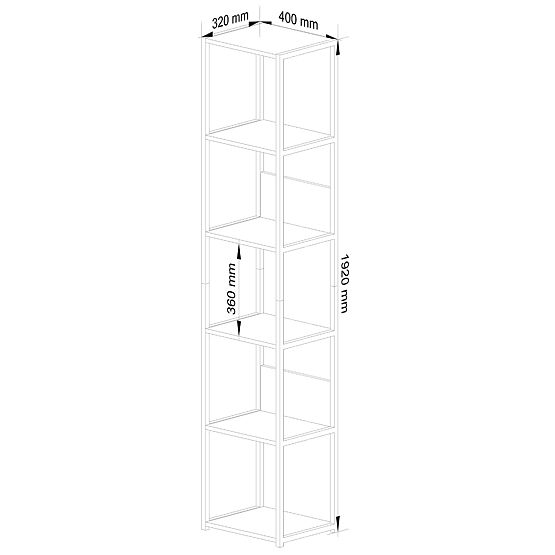 ÉTAGÈRE MÉTALLIQUE LOFT 400 BLANC/CHÊNE ARTISAN