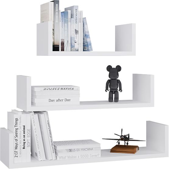 Étagère Murale Suspendue MOBI 3P BLANCHE