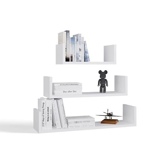 Étagère Murale Suspendue MOBI 3P BLANCHE