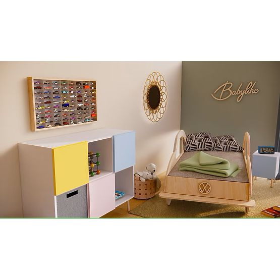 Étagère pour voitures Hot Wheels - naturel, 80 emplacements