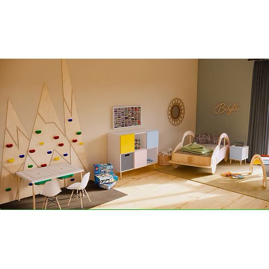 Étagère pour voitures Hot Wheels - naturel, 80 emplacements