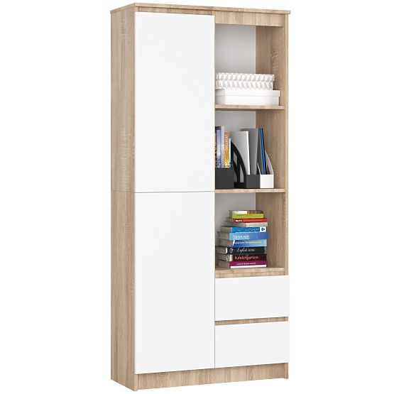 ÉTAGÈRE R11 R80 1D 2SZ CLP PK SONOMA / BLANC